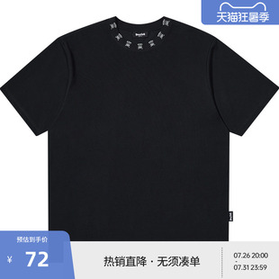 BEASTER领口鬼脸印花时尚短袖T恤男凉感速干百搭重磅上衣女