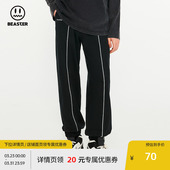 子 裤 BEASTER奥莱撞色束脚卫裤 男女春宽松运动休闲潮牌美式