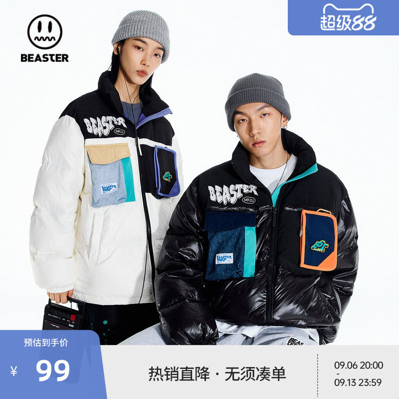 beaster小恶魔鬼脸羽绒服图片