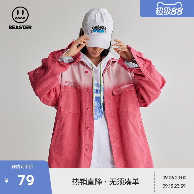 Beaster小恶魔鬼脸牛仔衬衫图片