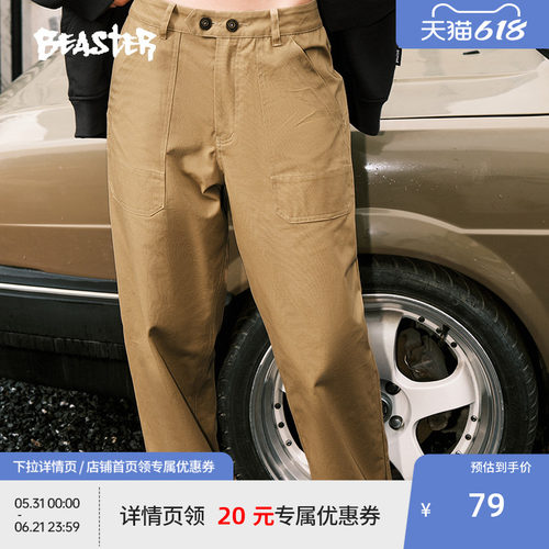 Beaster多口袋刺绣logo工装裤