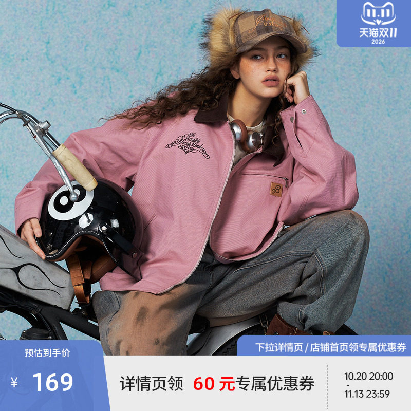 BEASTER帆布底特律夹克男2026年春季新款龟背宽松百搭外套女