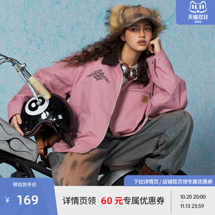 BEASTER帆布底特律夹克男2026年春季新款龟背宽松百搭外套女