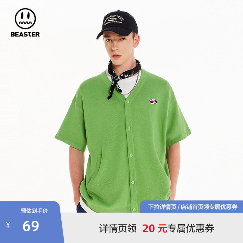 BEASTER休闲短袖夹克宽松绣花图片