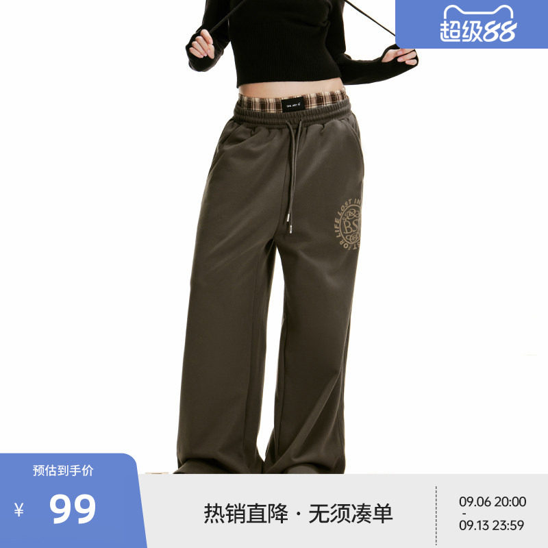 BEASTER卫裤大logo印花纯棉图片