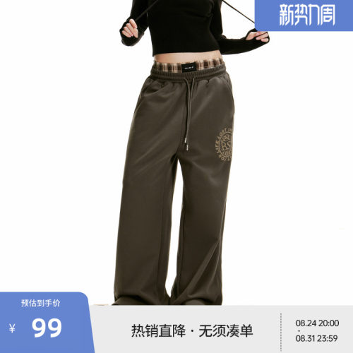BEASTER卫裤大logo印花纯棉