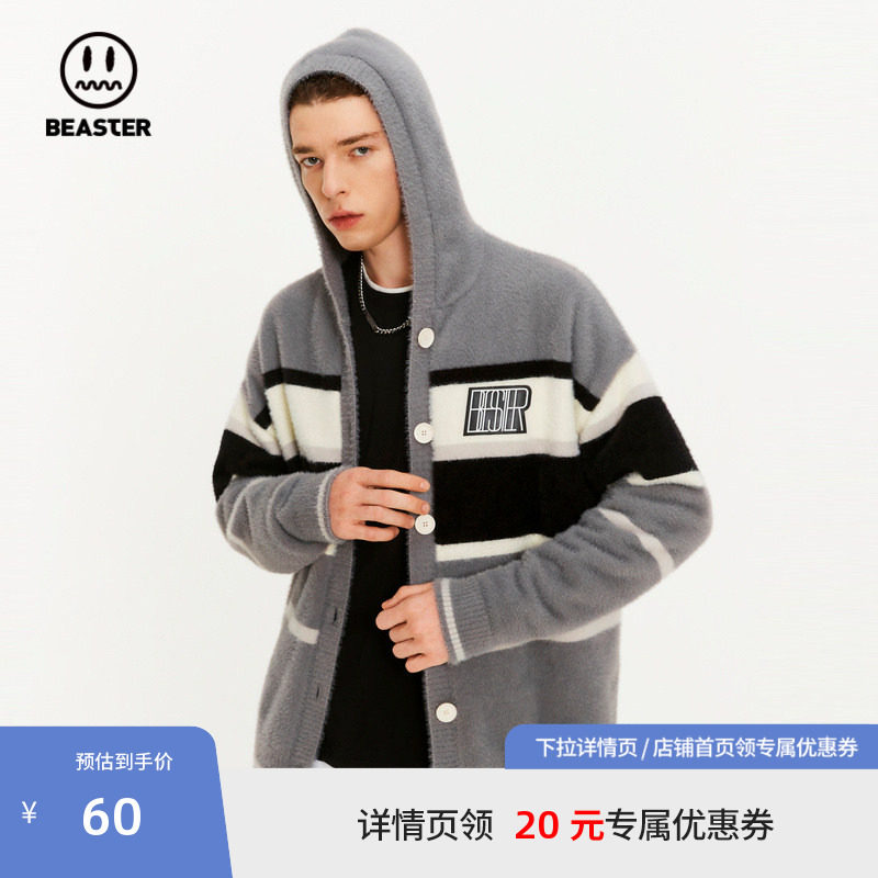 beaster小恶魔连帽针织衫图片