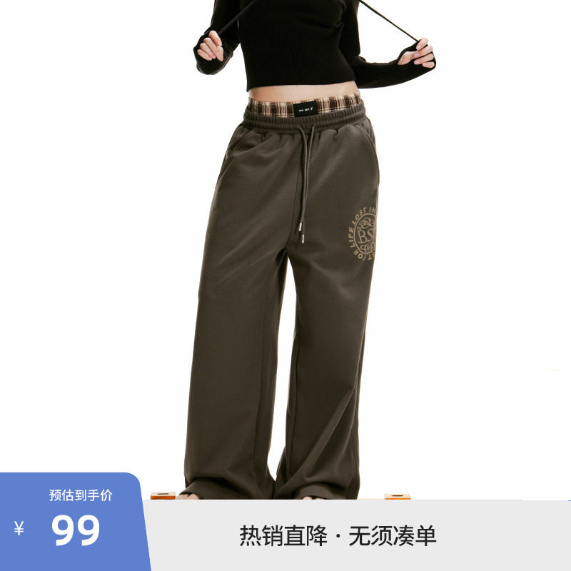 BEASTER卫裤大logo印花纯棉图片