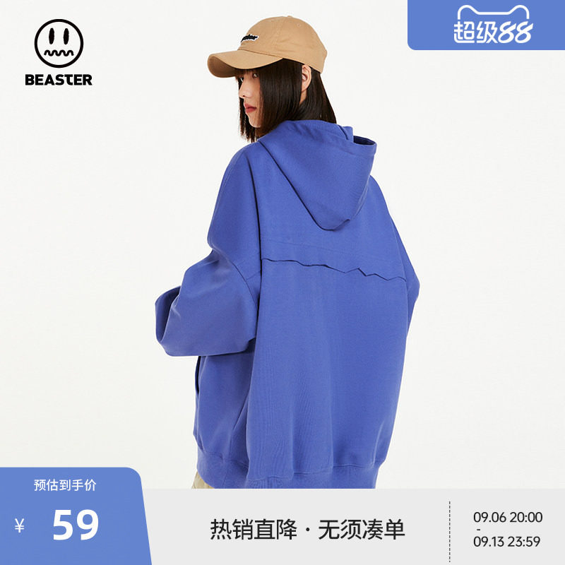 小恶魔连帽卫衣宽松复古图片