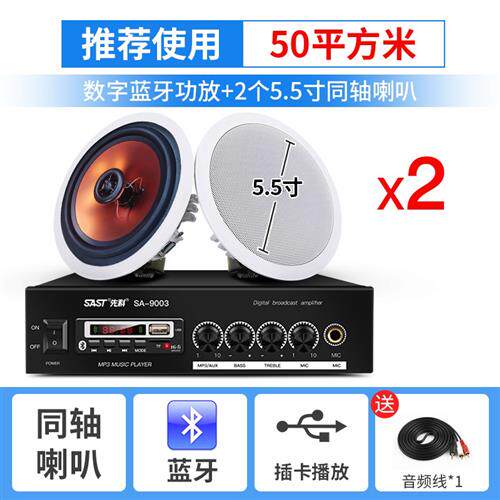 先科(SAST) 同轴吸顶音响套装店铺无线蓝牙功放机嵌入式天花吊顶怎么样,好用不?
