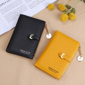 娇雪兰休闲女质感精致时尚 韩版 大容量手拿包百搭简约拉链搭扣卡包