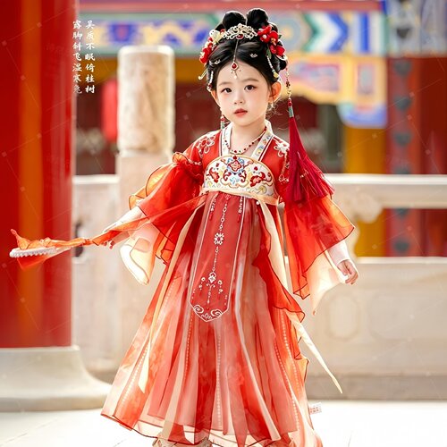 汉服女童连衣裙儿童国风古装古风