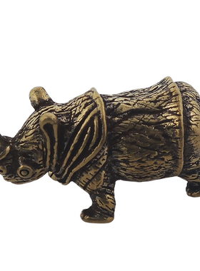 犀牛仿古风工艺品文房摆设实心铜