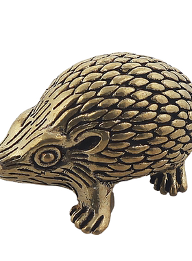 刺猬小摆件收藏实心铜