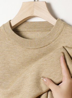 2025 Men's Round Neck Thickened Skin-friendly Sweater Busine