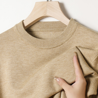 2025 Men's Round Neck Thickened Skin-friendly Sweater Busine