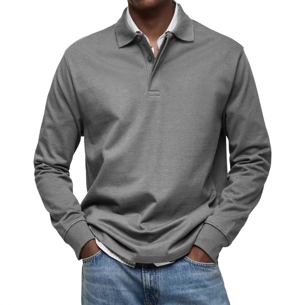 2025 Station Men's Casual All-match Button Turtleneck Shirt