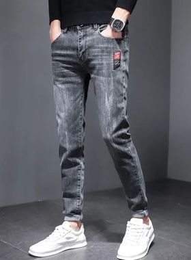 en Sretchy ipped Skinny iker Eroidery Cartoon rint Jeans yed