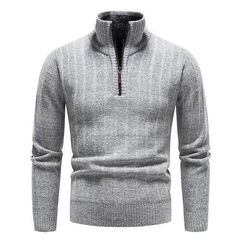 Men's 2025 Pullover llar Fleece-lined Men's Plus Size Half-p