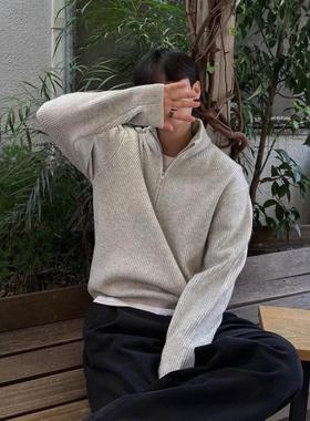 Half Zipper Pullover Men's Korean Fashionable Handsome All-m