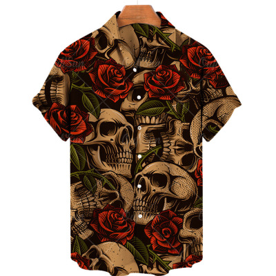 Enter The E-commerce Hot-selling Skull Pattern Printed Hawai