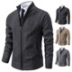 llar Cardigan Velvet Men Plus Stand Outer Padded Wear Swea