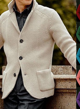Men's Slim-fit llar Knitted Cardigan Jacket Large Size Men's