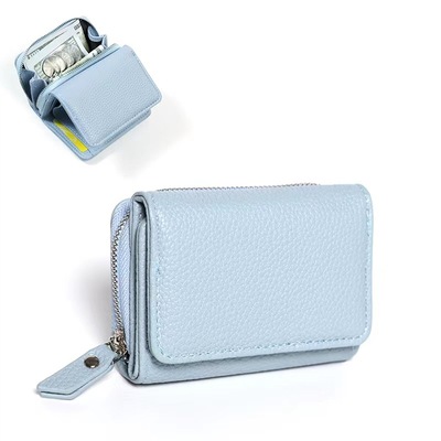 Japanese Style Genuine Leather Mini Wallet Women's Short Lar