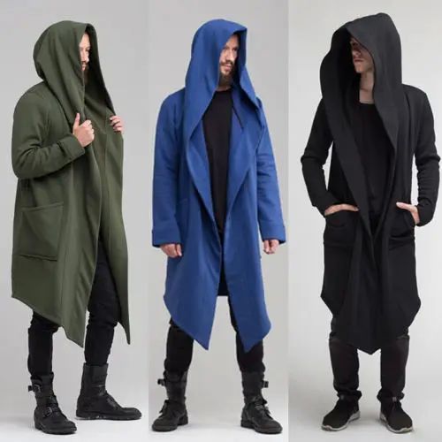 Fashion oodie ens Womens Warm ooded Solid Coat Jaet ing Autu