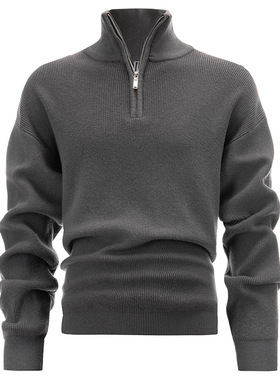 Da  Half Zipper Turtleneck Men's Inner Base Knitwear Pullove