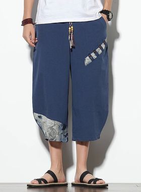 en arem ants orean  2022 Summer Casual ants ens Cotton Loose