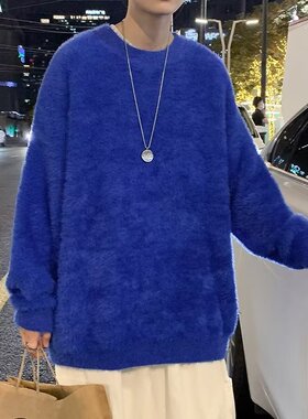 Boyfriend Style Thickened Loose Lazy Style Knit Sweater Simp