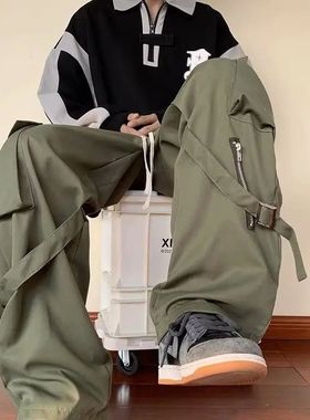 Vintage ew ulti-oet Loose Straight Oerall Ins ide rand Amera