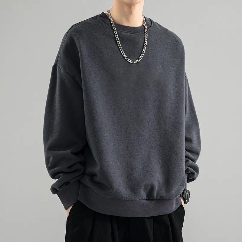 Men's Loose Crewneck Pullover Men's All-match rend