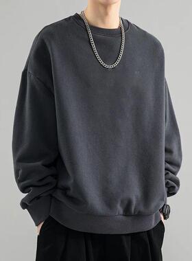 Men's Loose Crewneck Pullover Men's All-match rend
