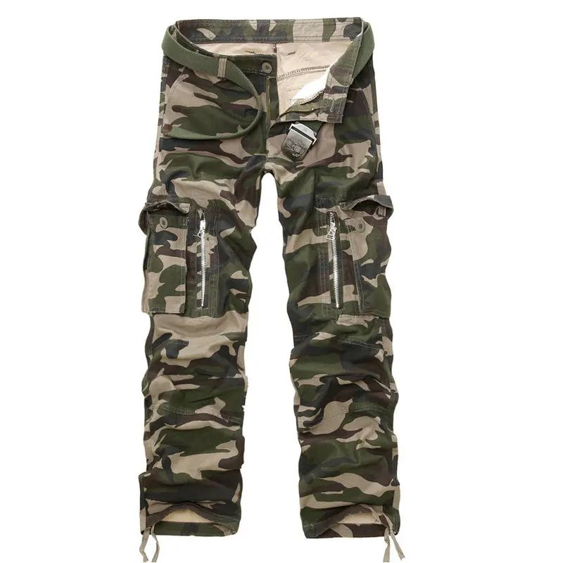 ood Quality ilitary Camo Cargo ants en ot Camouflage Cotton