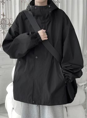 ooded Jaet for en oer Jaet en's Windbreakers ipper Coats ing