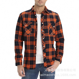 Shirt Plaid Pocket Men Outer rendy Casual Wear