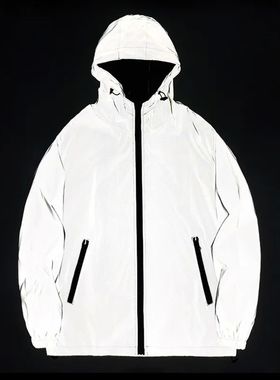 ight eflectie Jaets Double fabr Windbreaker ooded Jaet en ip
