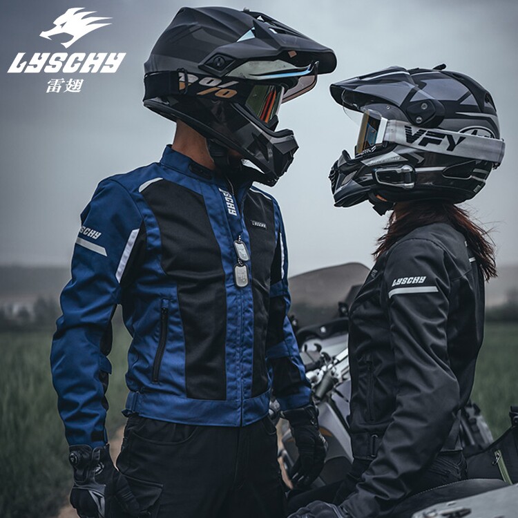 雷翅摩托车骑行服男夏季赛车服女士网眼透气休闲通勤情侣款机车服