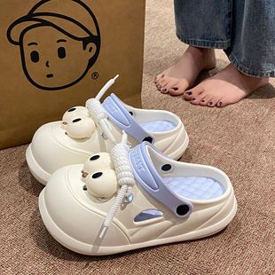 洞洞鞋 女款 2025新款 高颜值不累脚EVA软底增高情侣夏海边沙滩拖鞋