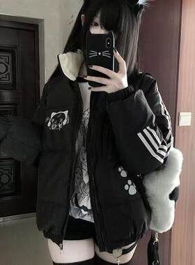 女童新款加厚洋气棉服外套学院风