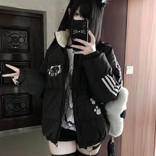 女童新款加厚洋气棉服外套学院风