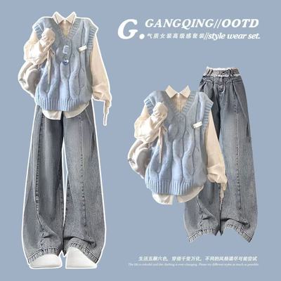 女童春秋套装2026新款洋气时髦潮