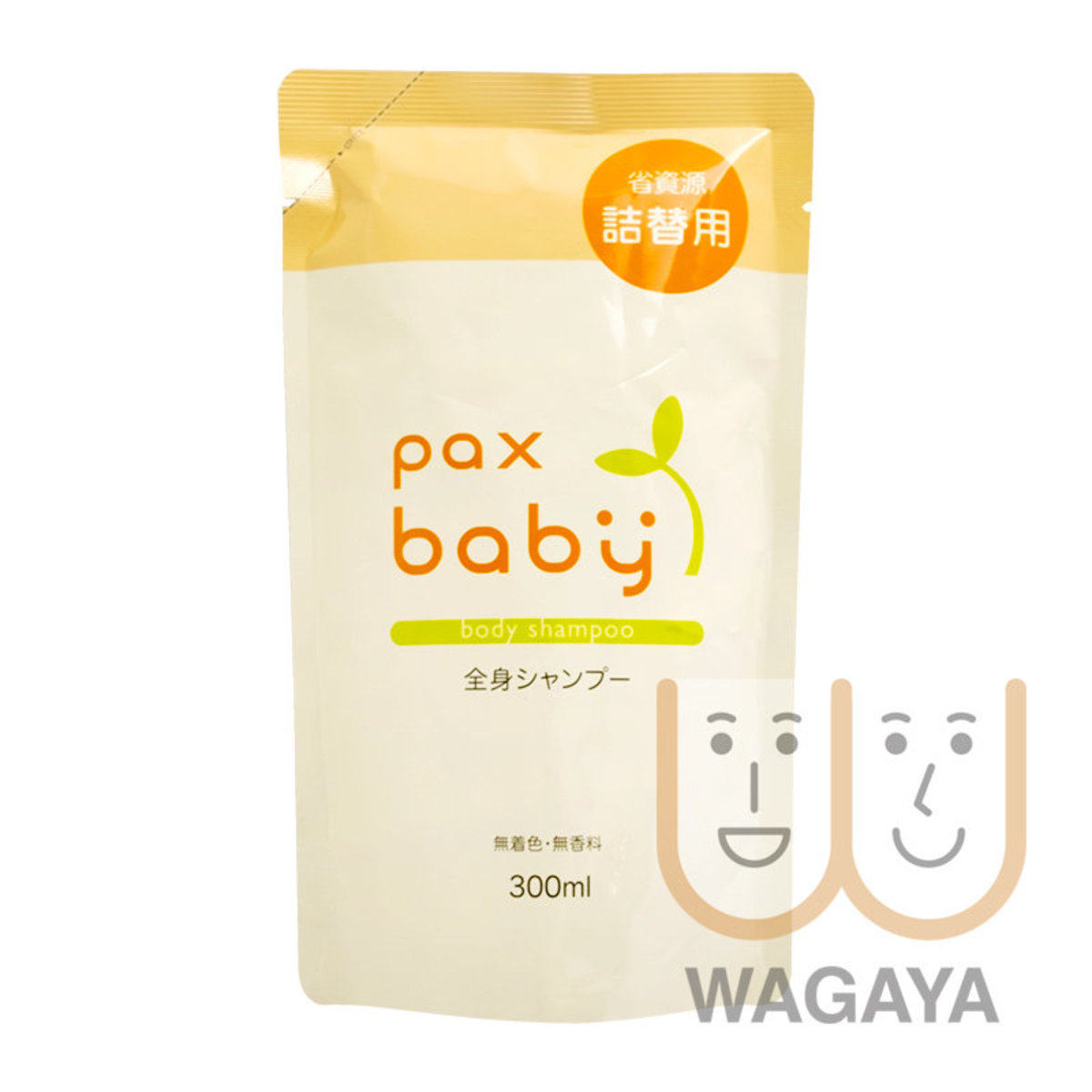 paxbaby天然泡泡洗发婴儿沐浴露补充装300ml天然植物性温和不刺激