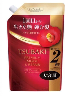 资生堂Tsubaki Premium Moist零秒沙龙护发素600ml补充装袋装保湿