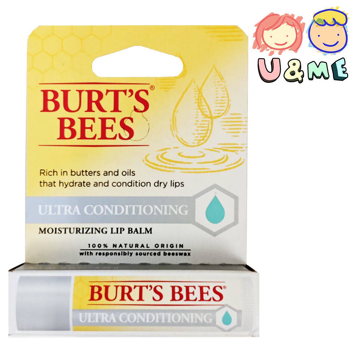 BURT'S BEES小蜜蜂超保湿润唇膏4.25g敏感肌秋冬季滋润橄榄进口版