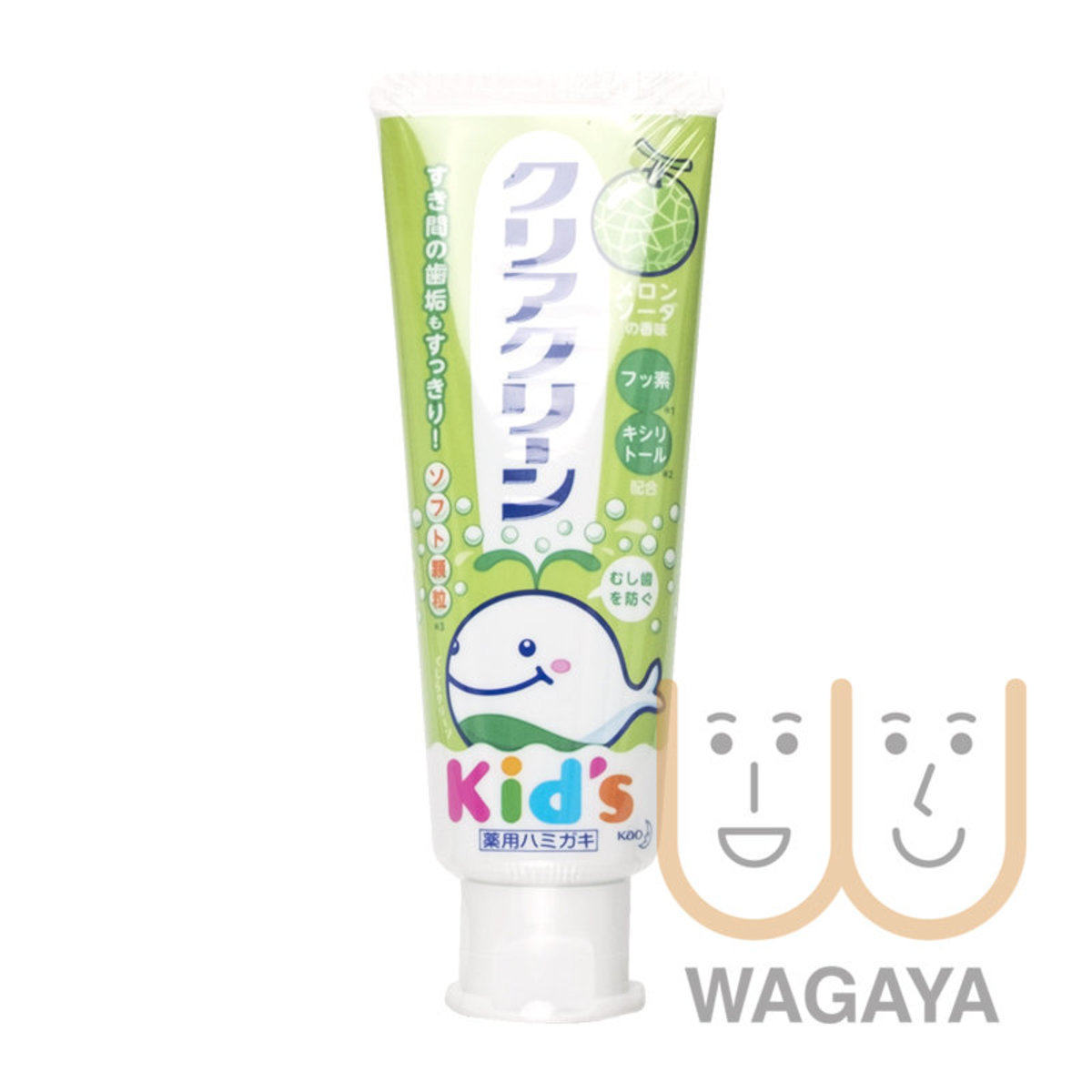 KAO 花王日本儿童牙膏苏打蜜瓜味70g清洁牙间食物残渣淡淡水果香