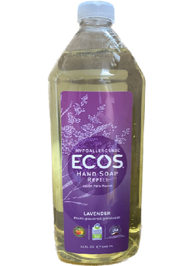 进口版ECOS倍护环保洗手液薰衣草946ML有效杀菌家用清洁去污除菌