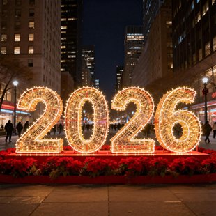 2026数字户外马年造型灯春节过年元旦小区发光字亮化装饰灯光节日